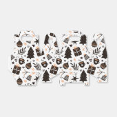 白黒のクリスマスパターン フェイバーボックス (折り畳みなし)