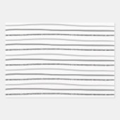 白黒のクリスマス休暇 ラッピングペーパーシート (正面2)