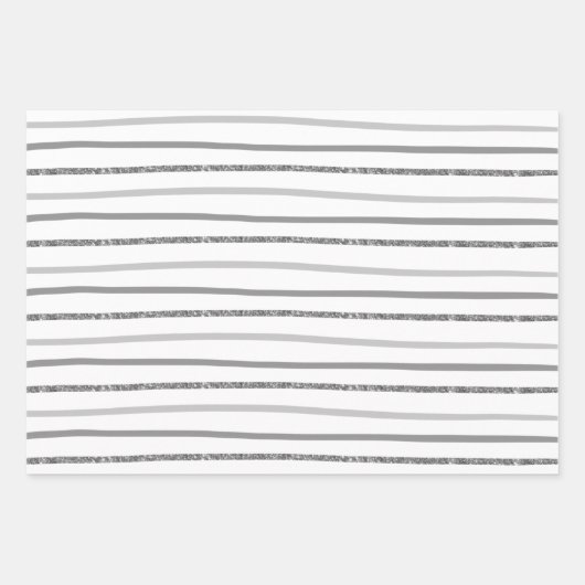 白黒のクリスマス休暇 ラッピングペーパーシート (正面2)