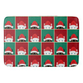 白黒のクリスマス猫 バスマット (正面)
