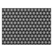 白黒のクリスマス雪片 テーブルクロス (正面(横))