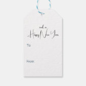 白黒のクリスマス ギフトタグ (裏面)