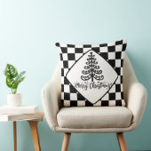 白黒のクリスマス クッション (椅子)