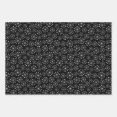 白黒のクリスマス ラッピングペーパーシート (正面)