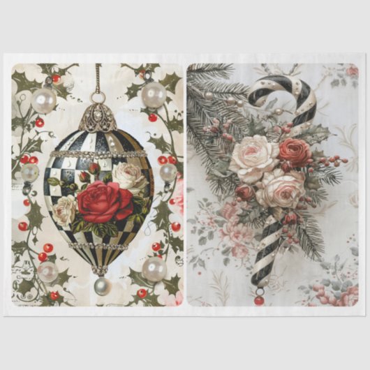 白黒のクリスマス 薄葉紙 (正面)