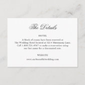 白黒のクリーンクラシック結婚ズ エンクロージャーカード (正面)