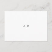 白黒のクリーンクラシック結婚ズ エンクロージャーカード (裏面)