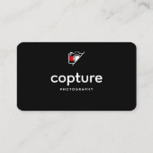 白黒のクリーンシンプル写真撮影 名刺 (裏面)