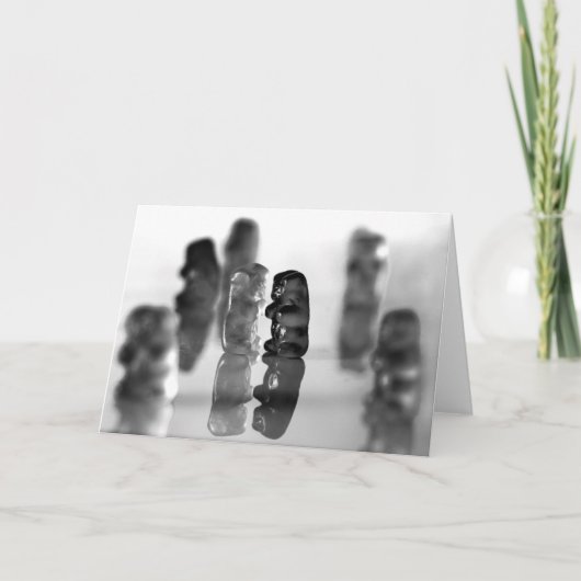 白黒のグミ熊 カード (正面)