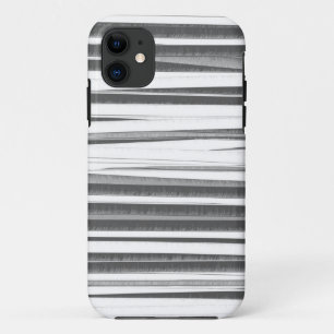 白黒のグラフィックストライプアート iPhone 11 ケース