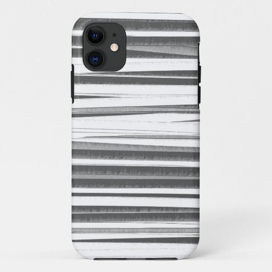 白黒のグラフィックストライプアート Case-Mate iPhoneケース (裏面)