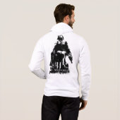 白黒のグラフィックス パーカ (裏面フル)