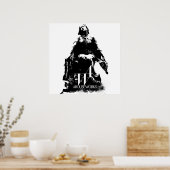 白黒のグラフィックス ポスター (キッチン)