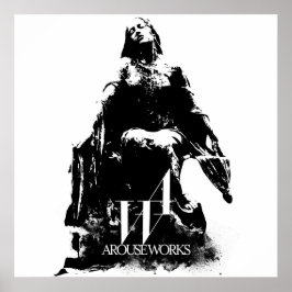 白黒のグラフィックス ポスター