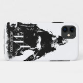 白黒のグラフィックス Case-Mate iPhoneケース (裏面(横))