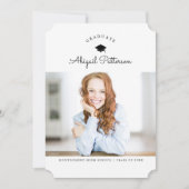 白黒のグラード発表 案内状 (正面)