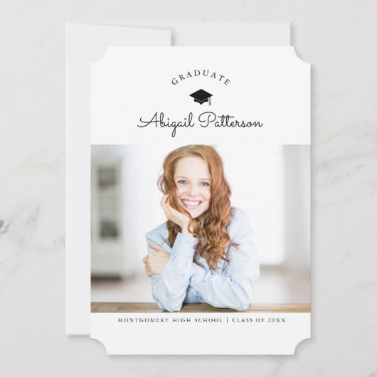 白黒のグラード発表 案内状 (正面)