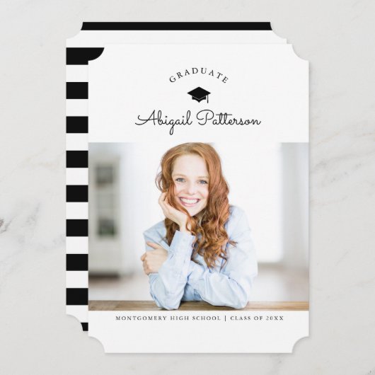 白黒のグラード発表 案内状 (正面/裏面)