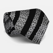 白黒のグレーとシルバーのネクタイ ネクタイ (ロール)