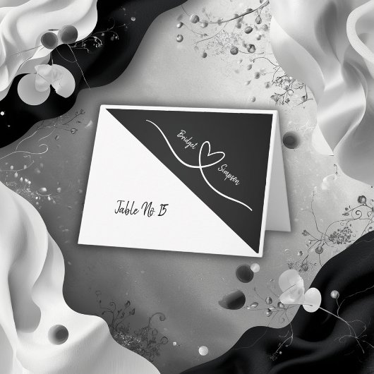 白黒のゲストシンプルシーエレガントティングカード サンキューカード