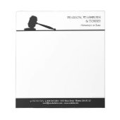 白黒のゲベル弁護士 ノートパッド (正面)