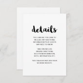 白黒のゲ結婚スト詳細 エンクロージャーカード (正面/裏面)