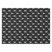 白黒のコンテンポラリークリスマスツリー テーブルクロス (正面(横))