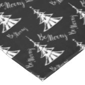 白黒のコンテンポラリークリスマスツリー テーブルクロス (アングル)