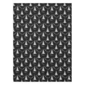 白黒のコンテンポラリークリスマスツリー テーブルクロス (正面)