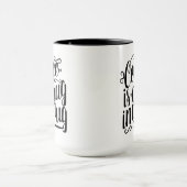 白黒のコーヒーはマグカップの中で愛している マグカップ (中央)