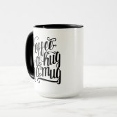 白黒のコーヒーはマグカップの中で愛している マグカップ (正面左)