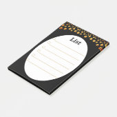 白黒のゴールデン紙吹雪のPost_Itノート ポストイット (アングル)