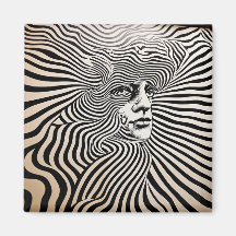 白黒のサイケデリックデザイン