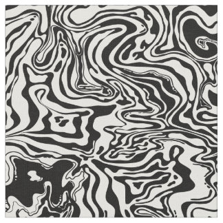 白黒のサイケデリック油をこぼす布 ファブリック