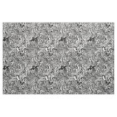 白黒のサイケデリック油をこぼす布 ファブリック (ファットクウォーター)