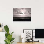 白黒のサンビーム ポスター (ホームオフィス)