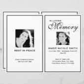 白黒のサービス順プログラム (正面/裏面)