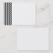 白黒のシェブロンの名刺 名刺 (正面/裏面)