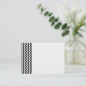 白黒のシェブロンの名刺 名刺 (スタンド正面)