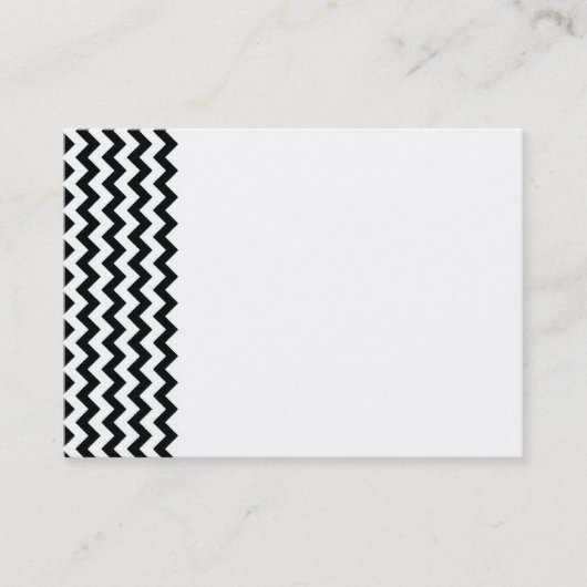 白黒のシェブロンの名刺 名刺 (正面)