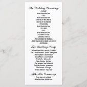 白黒のシックなストライプ結婚式のプログラム プログラム (裏面)