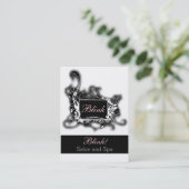 白黒のシックな名刺 名刺 (スタンド正面)