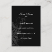 白黒のシックな名刺 名刺 (裏面)