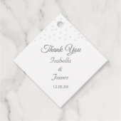 白黒のシックな結婚真珠 フェイバータグ (正面)