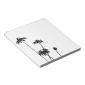 白黒のシックな花 ノートパッド (アングル)