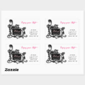 白黒のシック・ビジネスのシール 長方形シール (シート)