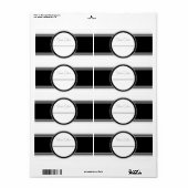 白黒のシューボックエレガントスラベル ラベル (フルシート)