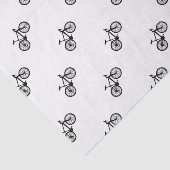 白黒のシンプルな手描きの自転車 薄葉紙 (詳細)