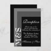 白黒のシンプルスクリプモダント結婚のカード サンキューカード (正面/裏面)