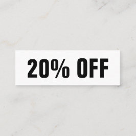 白黒のシンプル割引カモダンード スキニー名刺